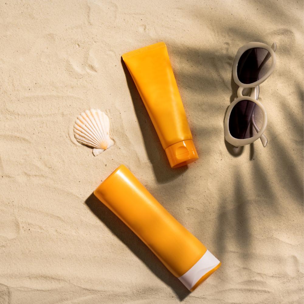 Lightweight tinted sunscreen lotion